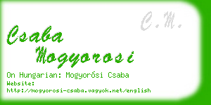 csaba mogyorosi business card
